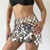 silver-mini-skirt